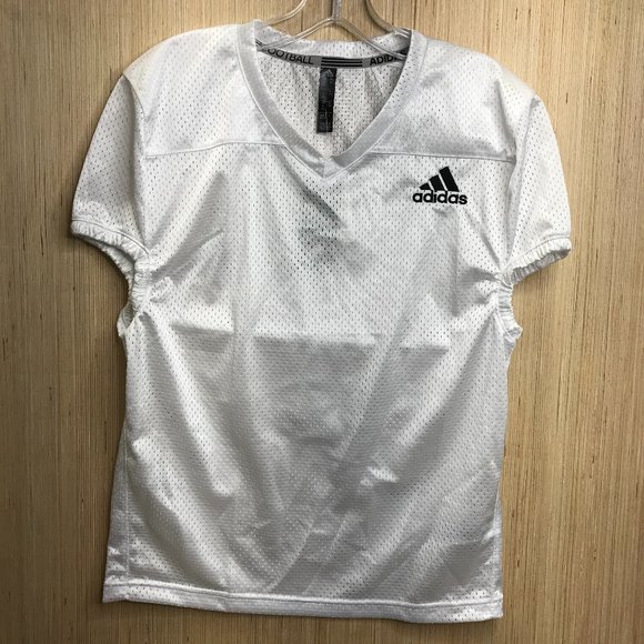 adidas Tops - Adidas Climacool White Plain American Football Jersey Size XL